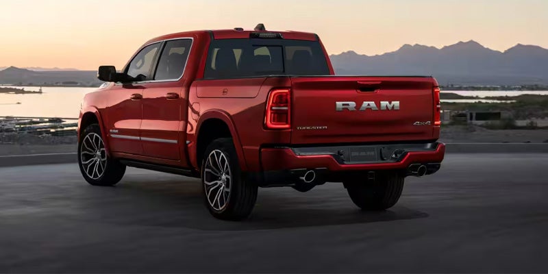 Back of red 2026 RAM 1500