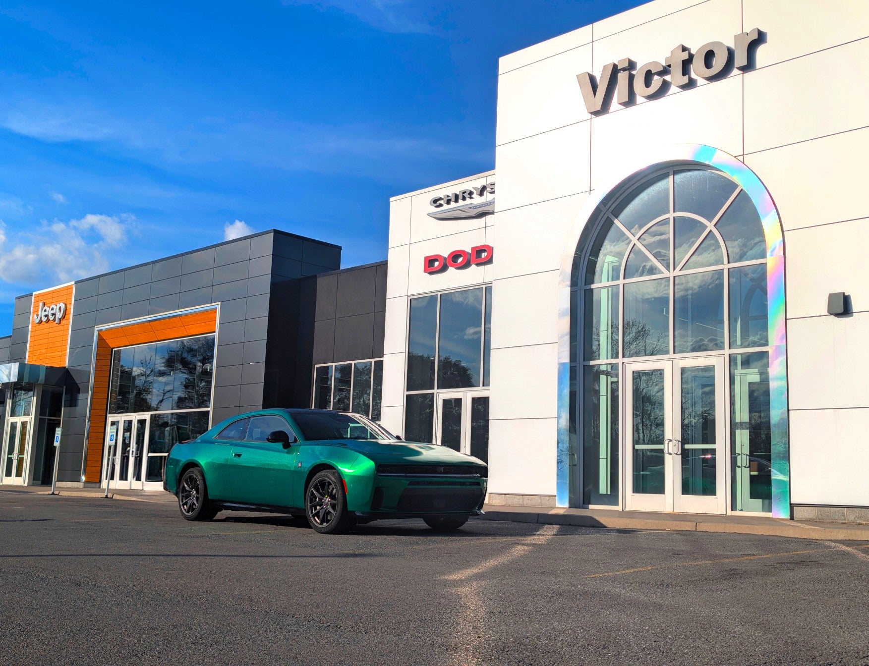 Custom green 2026 Dodge Charger at Dansville CDJR
