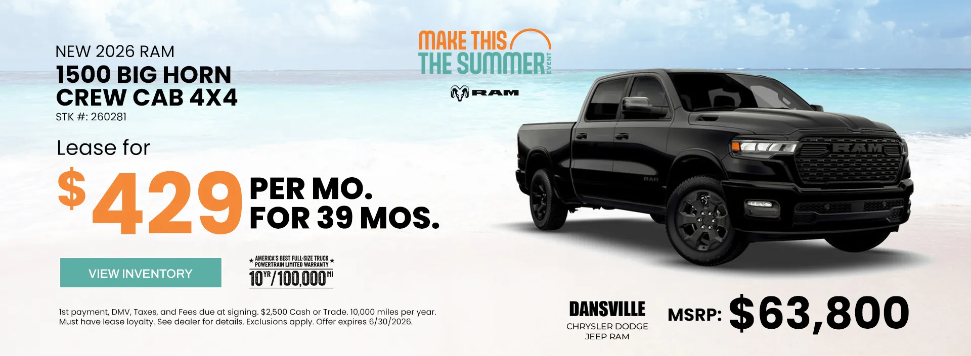 New 2026 RAM 1500 Big Horn Crew Cab 4x4