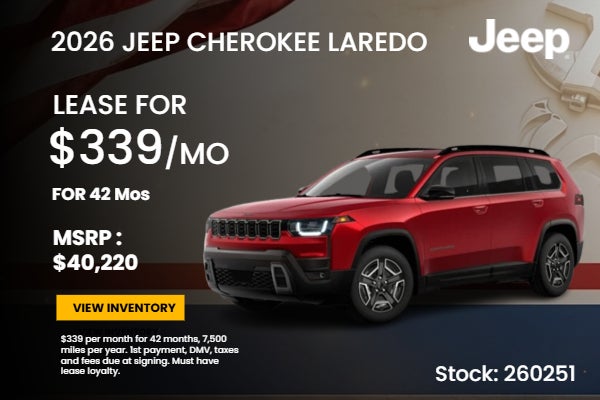 2026 Jeep Cherokee on offer 