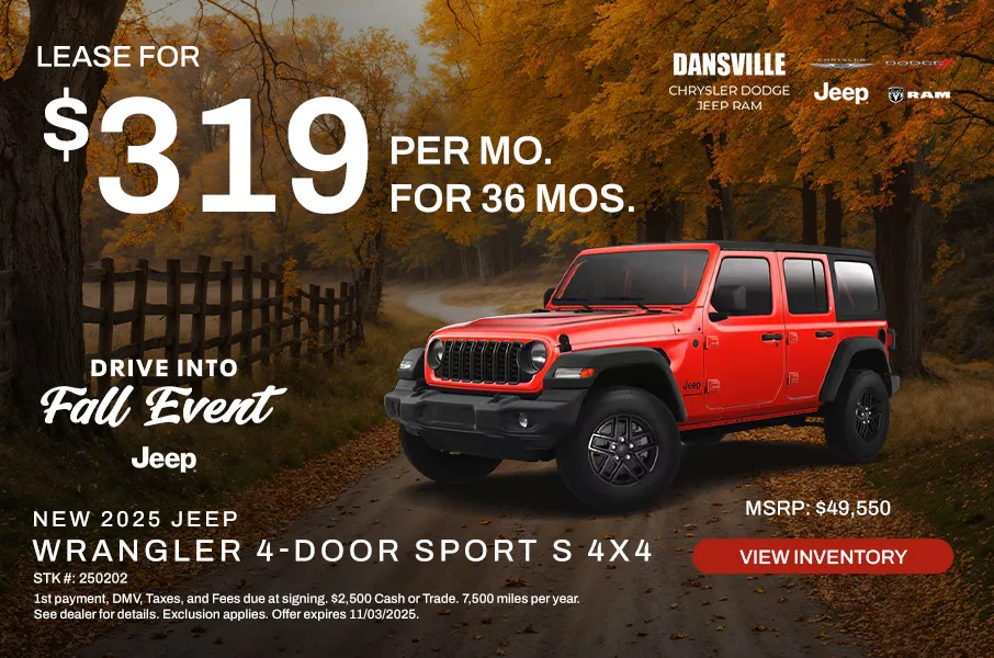 Drive into Fall Event Banner Jeep