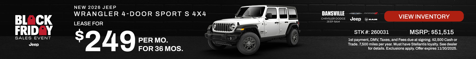 NEW 2026 JEEP WRANGLER SPORT